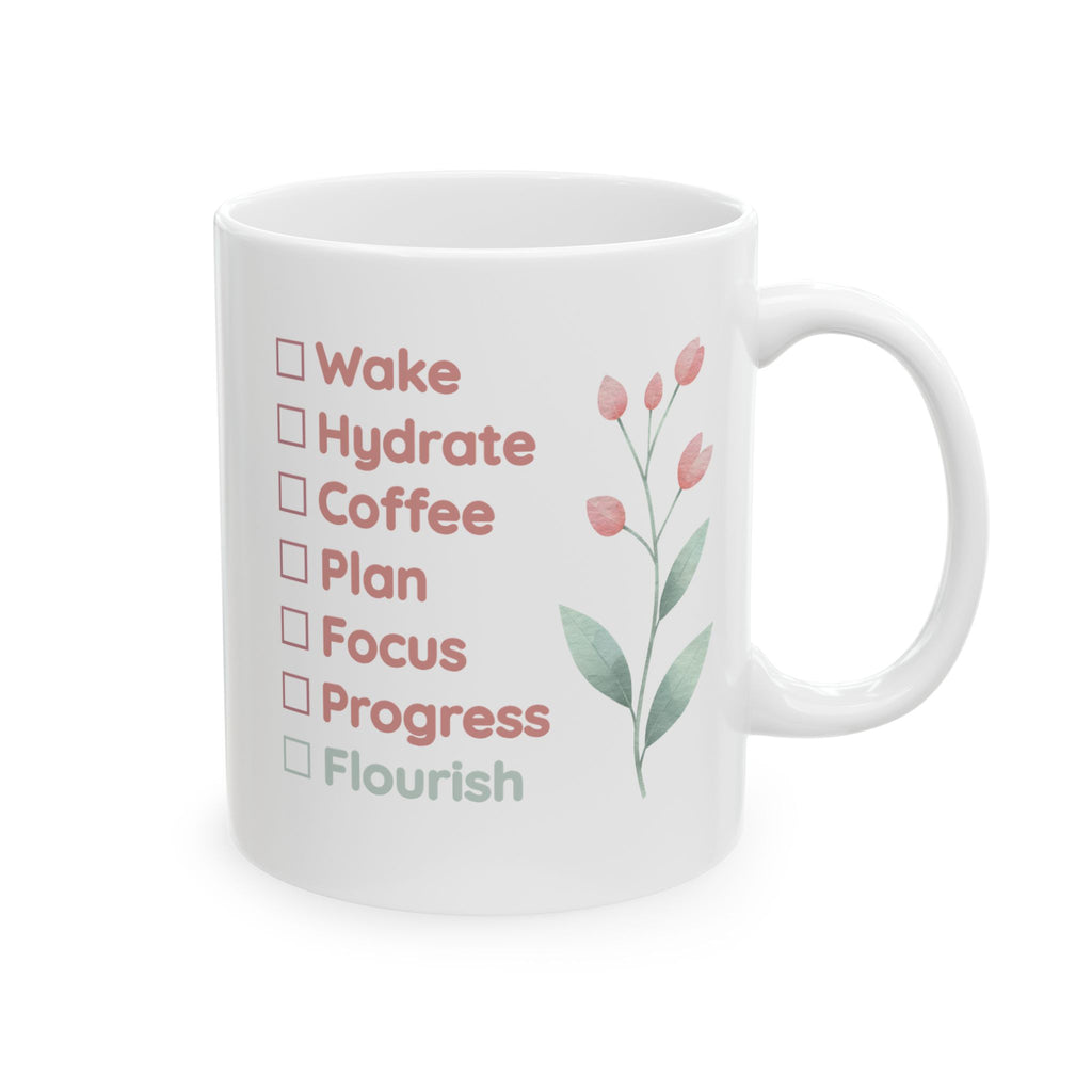 Morning Routine Checklist Mug – The Flourish Society (11oz)
