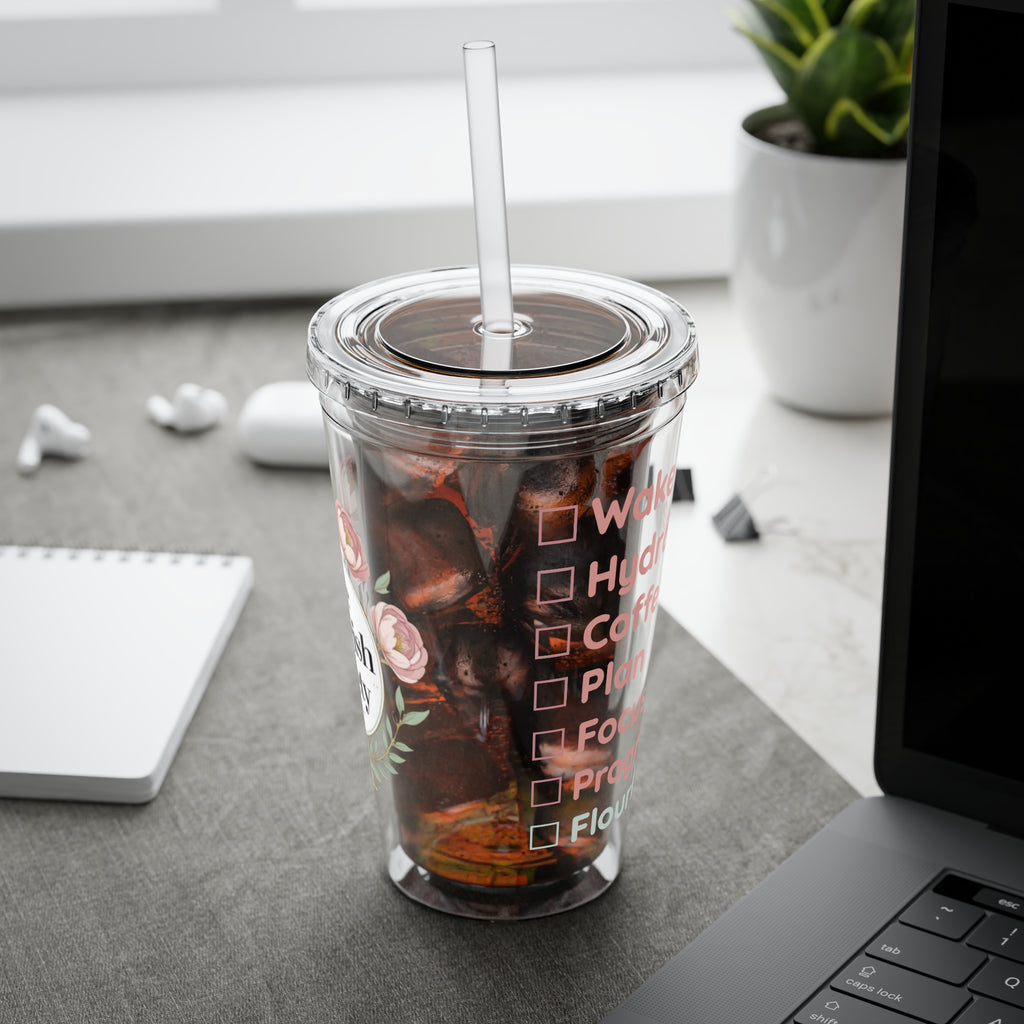 Morning Routine Checklist Acrylic Tumbler – The Flourish Society (16oz)