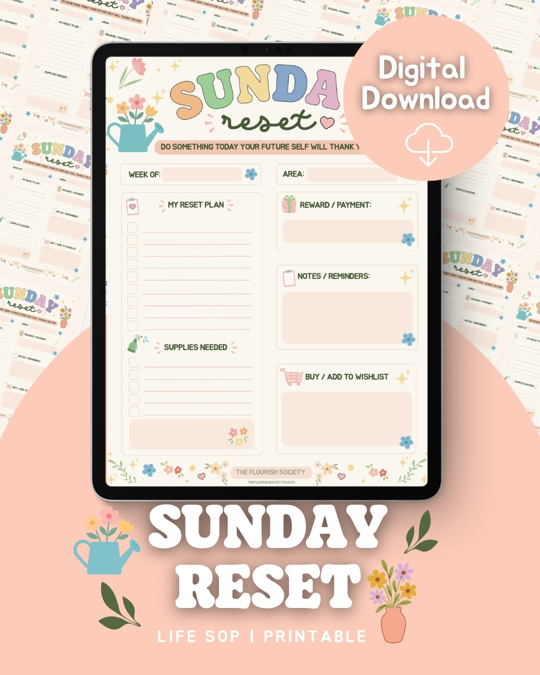 🌸 Sunday Reset Life SOP Printable