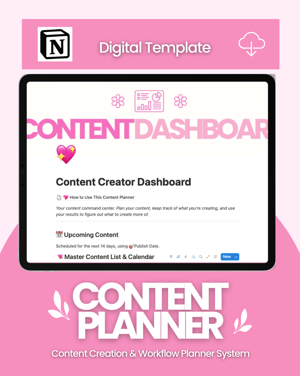 The Flourish Content Planner | Notion Template 🌷