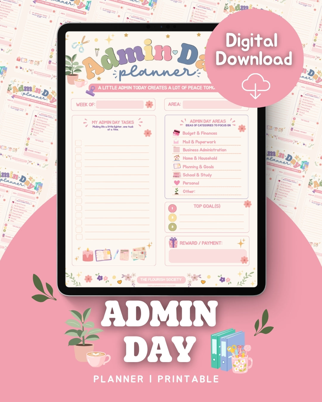 🗂️ Admin Day Planner | Life SOP Printable